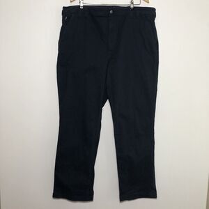Duluth Trading Pants Mens 44 W 34 Blue Flex Fire Hose Foreman Canvas Workwear